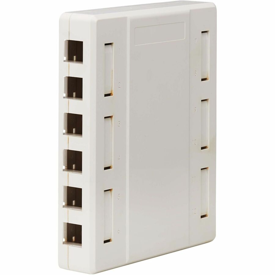 Tripp Lite Surface-Mount Box for Keystone Jacks - 12 Ports, White - 12 x Total Number of