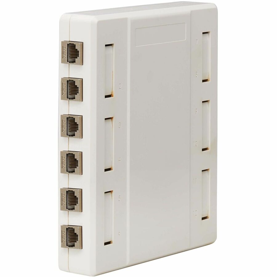 Tripp Lite Surface-Mount Box for Keystone Jacks - 12 Ports, White - 12 x Total Number of