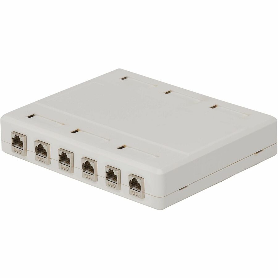 Tripp Lite Surface-Mount Box for Keystone Jacks - 12 Ports, White - 12 x Total Number of
