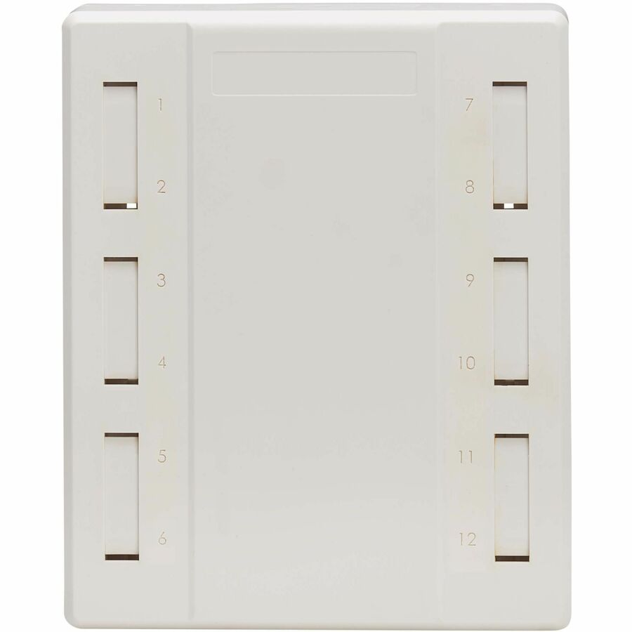 Tripp Lite Surface-Mount Box for Keystone Jacks - 12 Ports, White - 12 x Total Number of