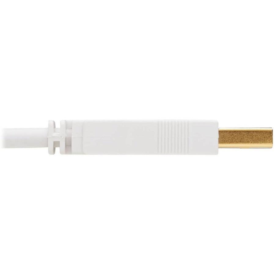 Tripp Lite U022Ab-010-Wh Safe-It Usb-A To Usb-B Antibacterial Cable (M/M), Usb 2.0, White, 10-Ft. (3.05 M)