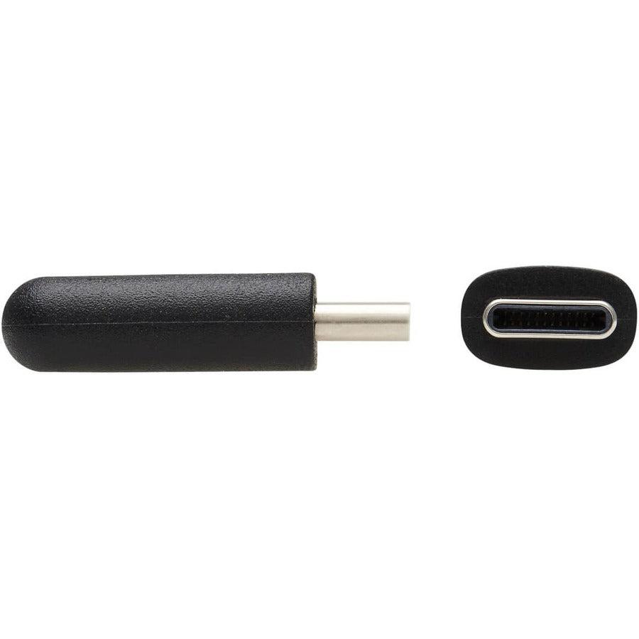 Tripp Lite U040-02M-C-Ra Usb-C Cable (M/M) - Usb 2.0, Thunderbolt 3, 60W Pd Charging, Right-Angle Plug, Black, 2 M (6.6 Ft.)