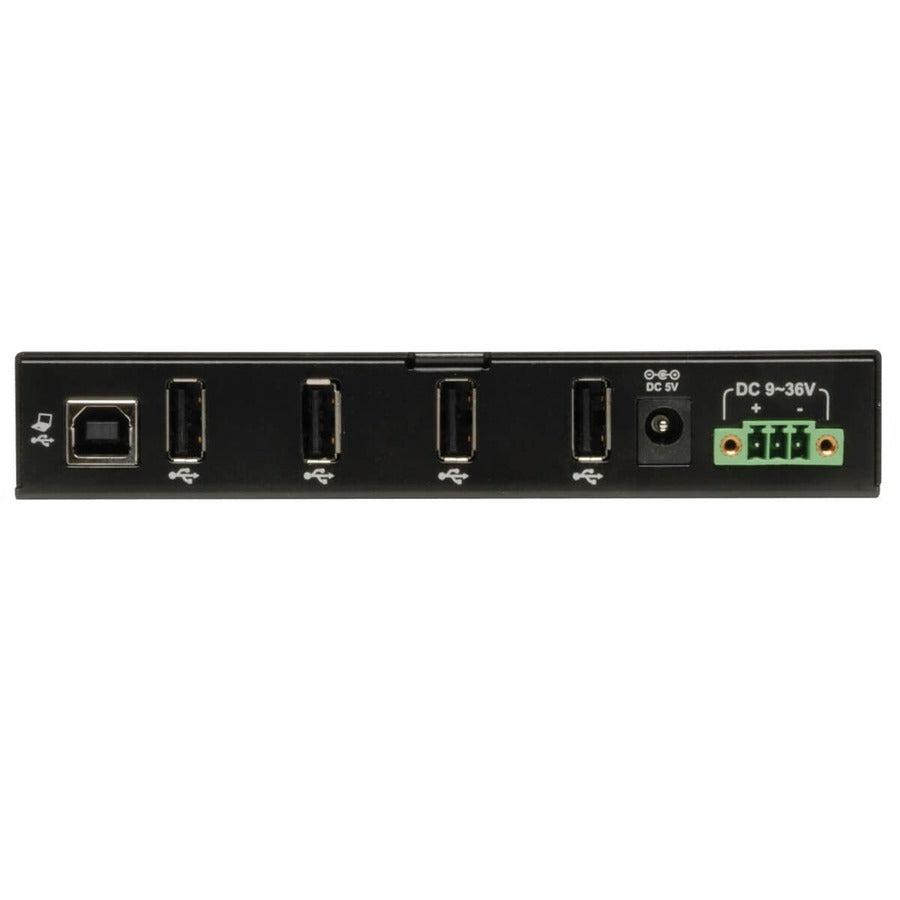 Tripp Lite U223-004-Ind 4-Port Industrial-Grade Usb 2.0 Hub - 15 Kv Esd Immunity, Metal Housing, Mountable