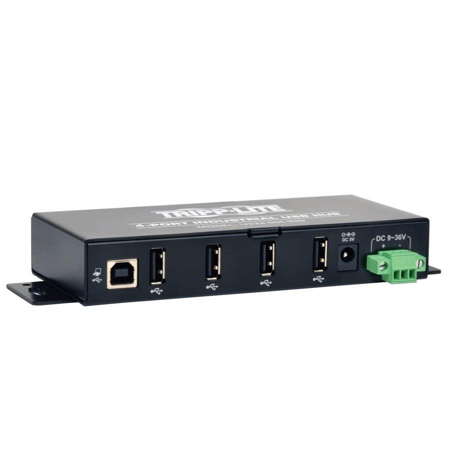 Tripp Lite U223-004-Ind 4-Port Industrial-Grade Usb 2.0 Hub - 15 Kv Esd Immunity, Metal Housing, Mountable