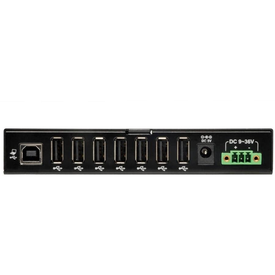 Tripp Lite U223-007-Ind 7-Port Industrial-Grade Usb 2.0 Hub - 15 Kv Esd Immunity, Metal Housing, Mountable
