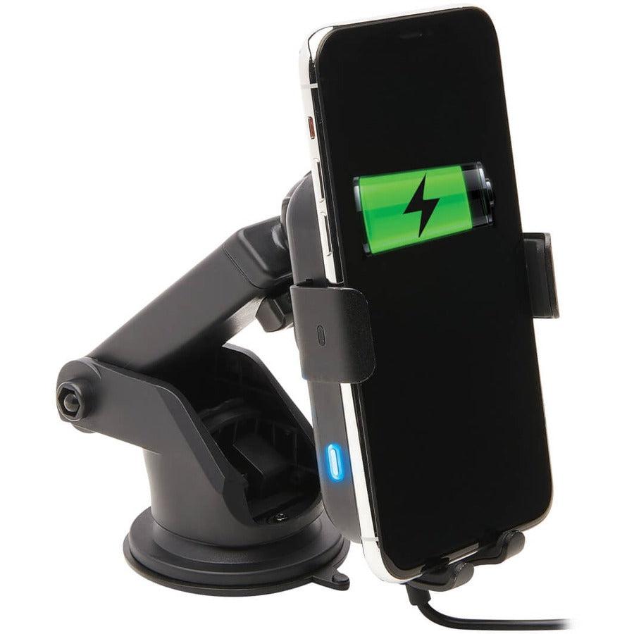 Tripp Lite U280-Cq01 Wireless Car Charger - 15W Fast Charging, Usb-C, Apple And Samsung Compatible, Windshield/Dash/Vent Phone Holder