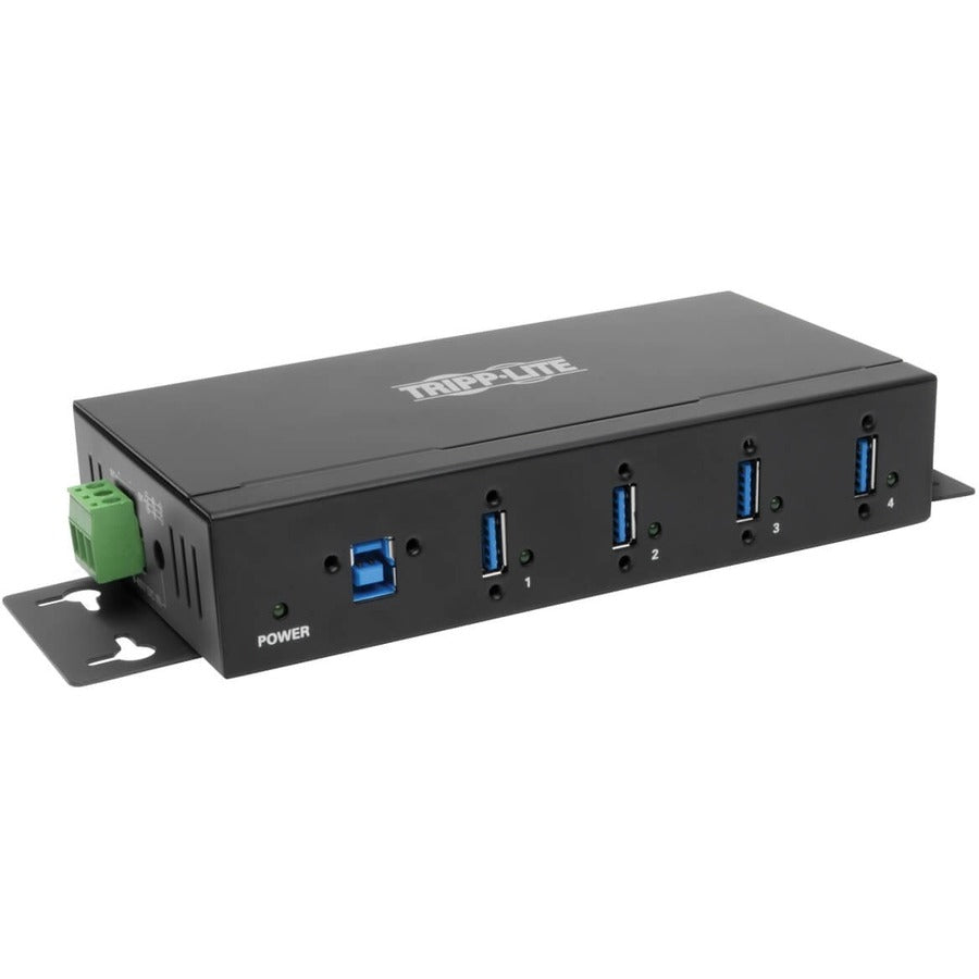 Tripp Lite U360-004-Ind 4-Port Industrial-Grade Usb 3.0 Superspeed Hub - 20 Kv Esd Immunity, Metal Housing, Mountable