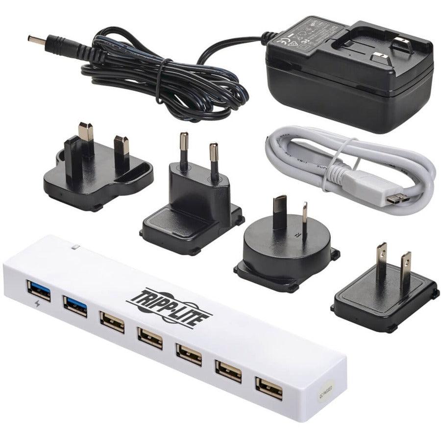 Tripp Lite U360-007C-2X3 7-Port Usb 3.0 / Usb 2.0 Combo Hub - Usb Charging, 2 Usb 3.0 & 5 Usb 2.0 Ports