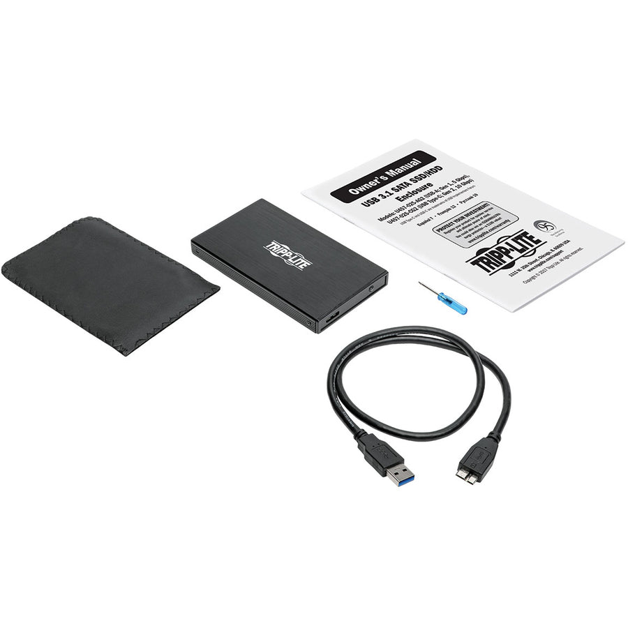 Tripp Lite U457-025-Ag2 Usb 3.1 Gen 1 (5 Gbps) 2.5 In. Sata Ssd/Hdd To Usb-A Enclosure Adapter With Uasp Support