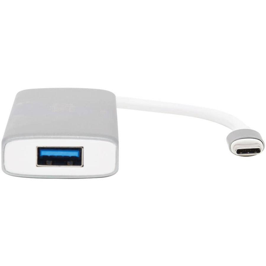 Tripp Lite U460-002-2Am-C1 Usb-C Multiport Adapter, 2X Usb-A And 1X Usb-C Ports, Card Reader, Usb 3.0, Silver