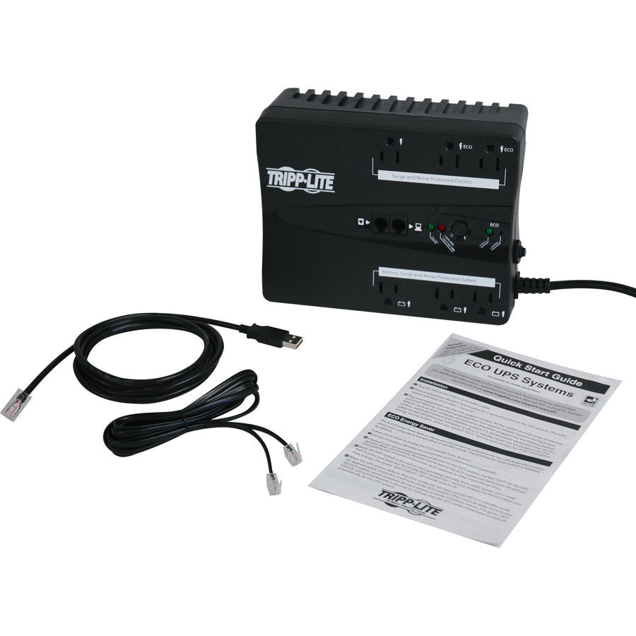 Tripp Lite Ups 350Va 210W Eco Green Battery Back Up Compact 120V Usb Rj11 50/60Hz