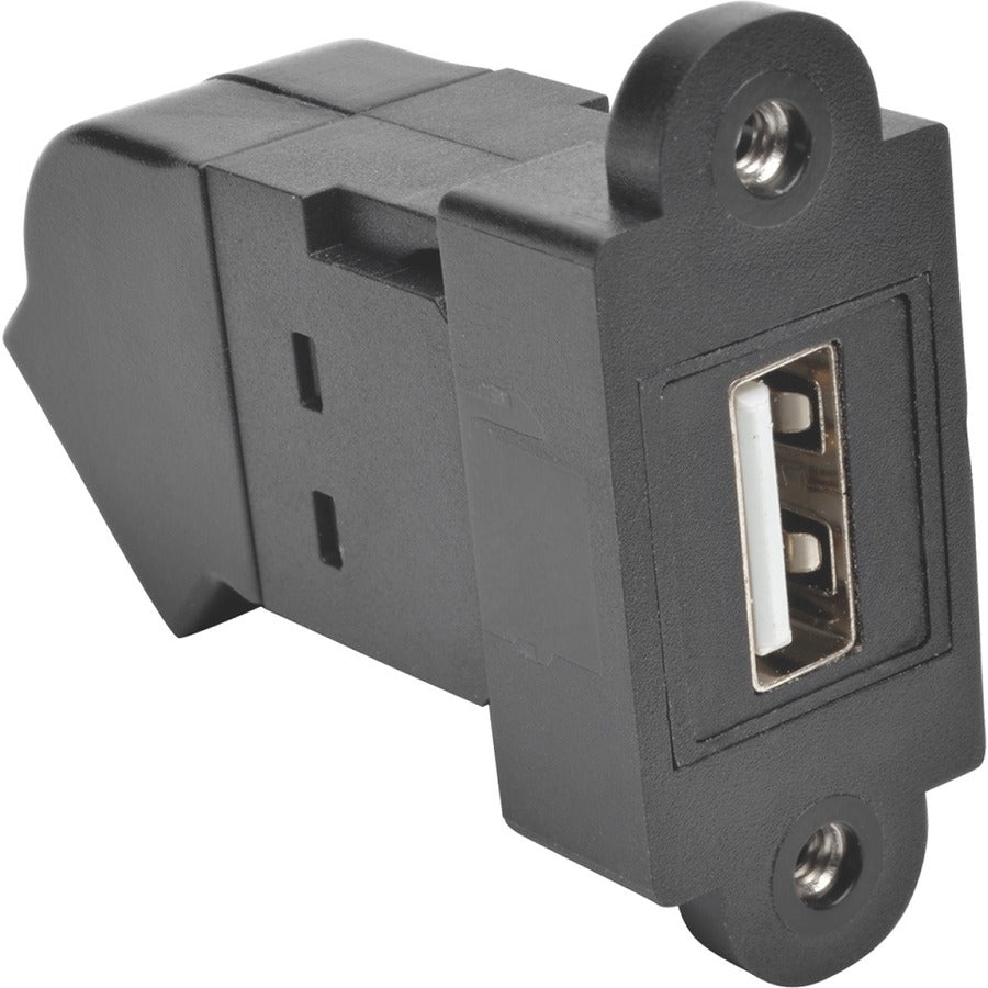 Tripp Lite Usb 2.0 All-In-One Keystone/Panel Mount Angled Coupler (F/F), Black