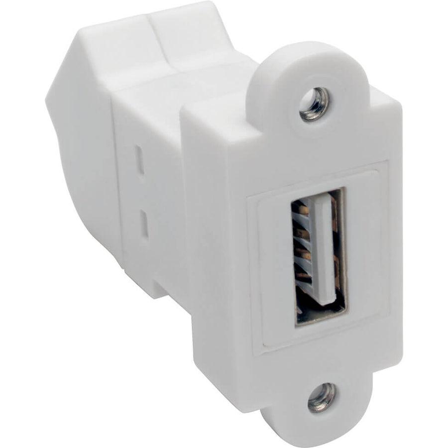 Tripp Lite Usb 2.0 All-In-One Keystone/Panel Mount Angled Coupler (F/F), White