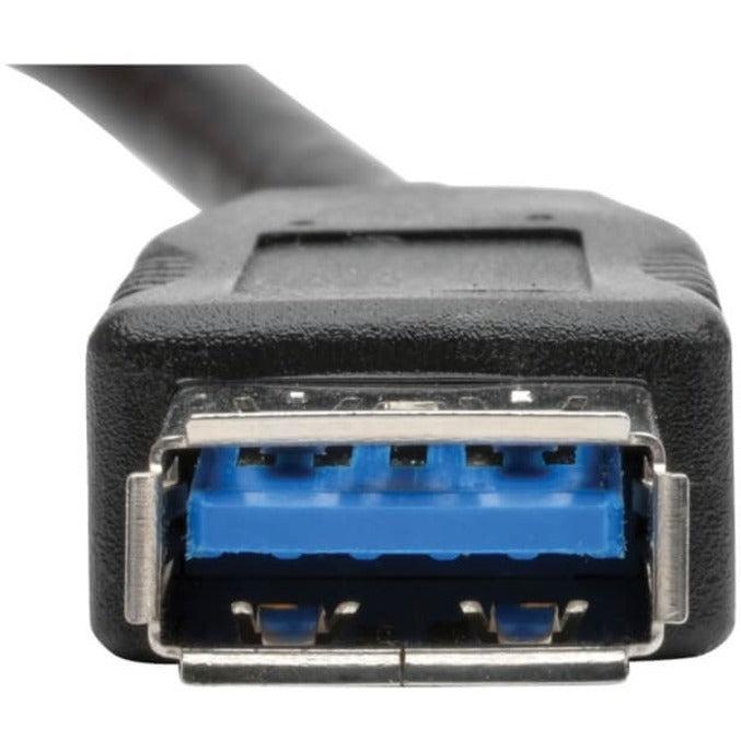 Tripp Lite Usb 3.0 All-In-One Keystone/Panel Mount Coupler Cable (F/F), Angled Connector, Black, 0.31 M (1-Ft.)