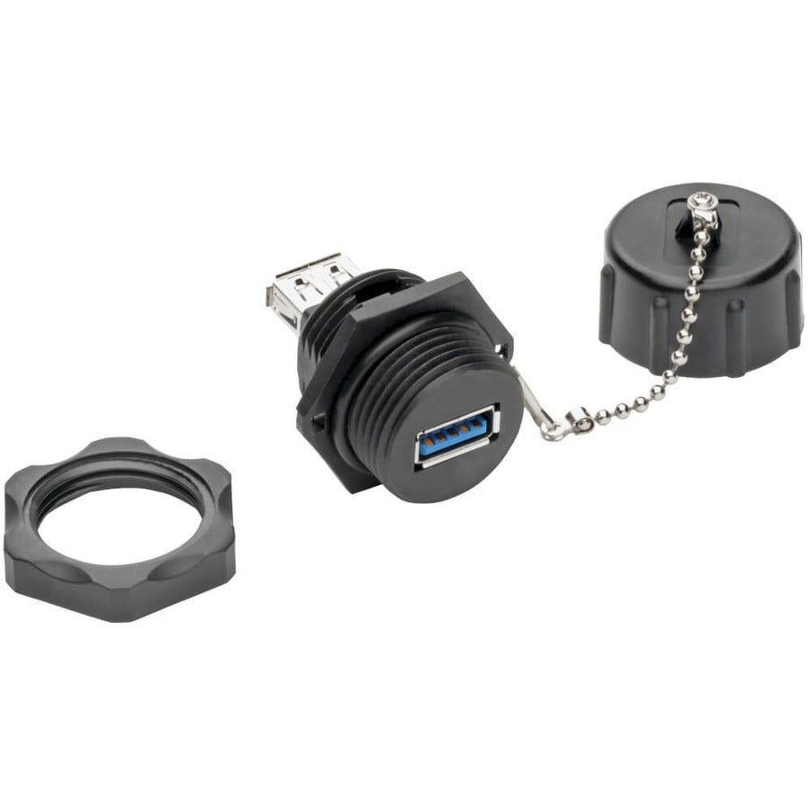 Tripp Lite Usb 3.0 Coupler, Superspeed, 3.0/3.1, Industrial - Usb-A F/F, Shielded, Ip67, Dust Cap