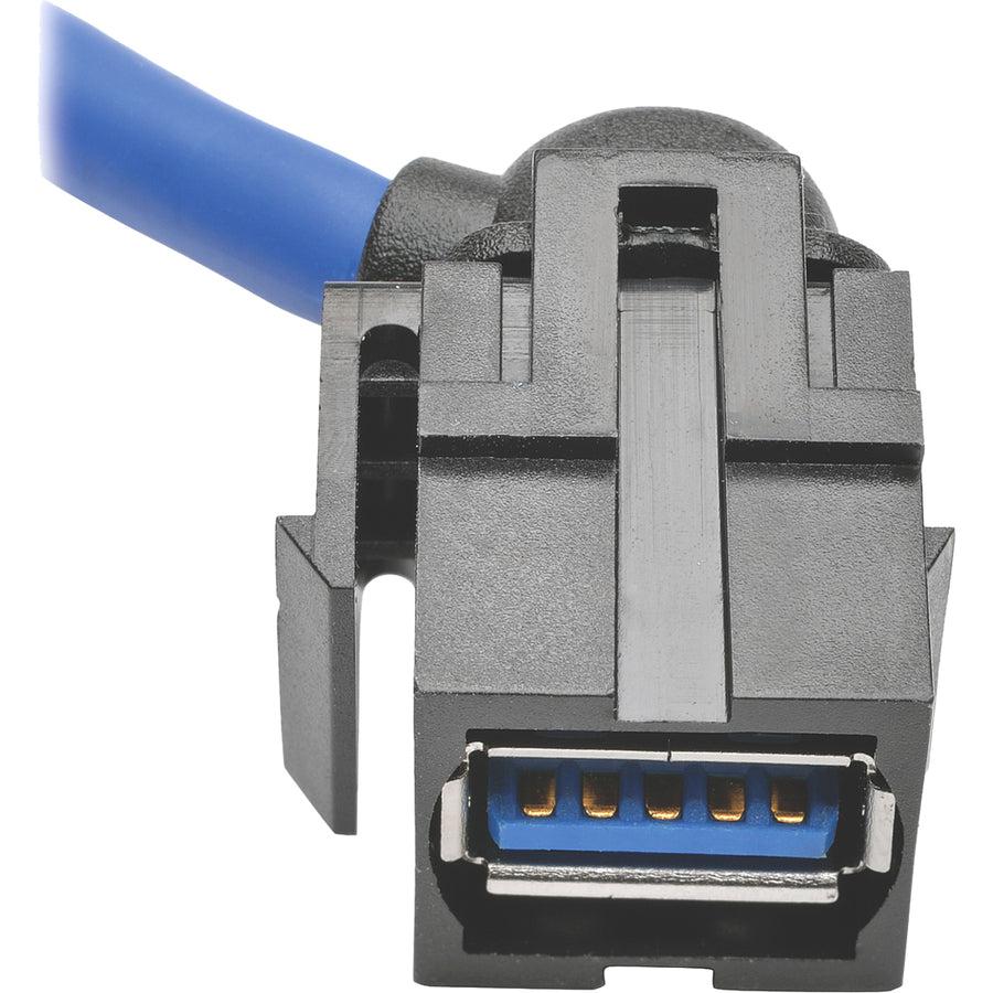 Tripp Lite Usb 3.0 Superspeed Keystone Jack Type-A Extension Cable (M/F), 0.91 M (3-Ft.)
