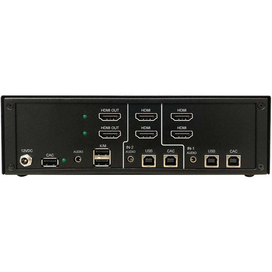 Tripp Lite by Eaton Secure KVM Switch, 2-Port, Dual Head, HDMI to HDMI, 4K, NIAP PP4.0, Audio, CAC, TAA B002-H2AC2-N4