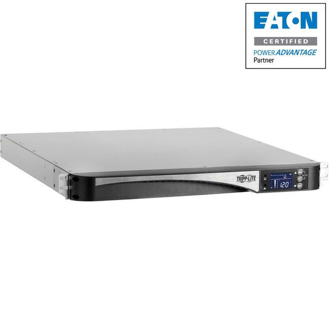 Tripp Lite by Eaton SmartPro 1000VA 600W 120V Line-Interactive Sine Wave UPS, AVR - 4 NEMA 5-15R Outlets, Network Card Option, LCD, USB, 1U Rack/Tower SMC1000RT1U