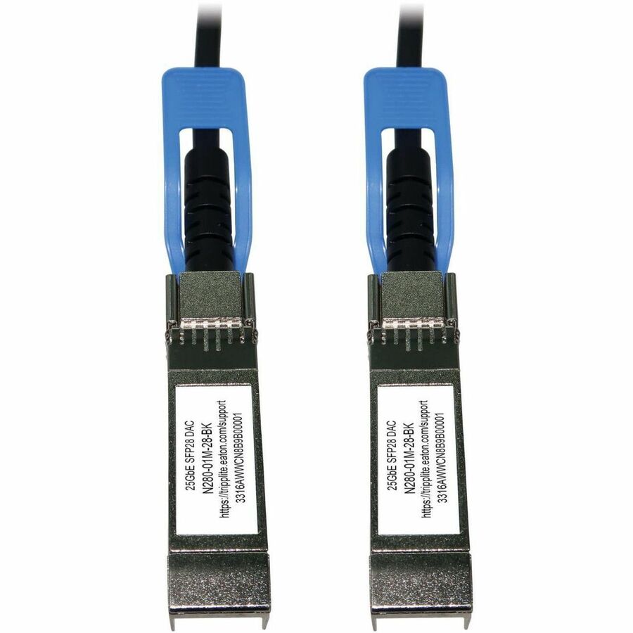 Tripp Lite series SFP28 to SFP28 25GbE Passive Twinax Copper Cable (M/M), SFP-H25G-CU1M