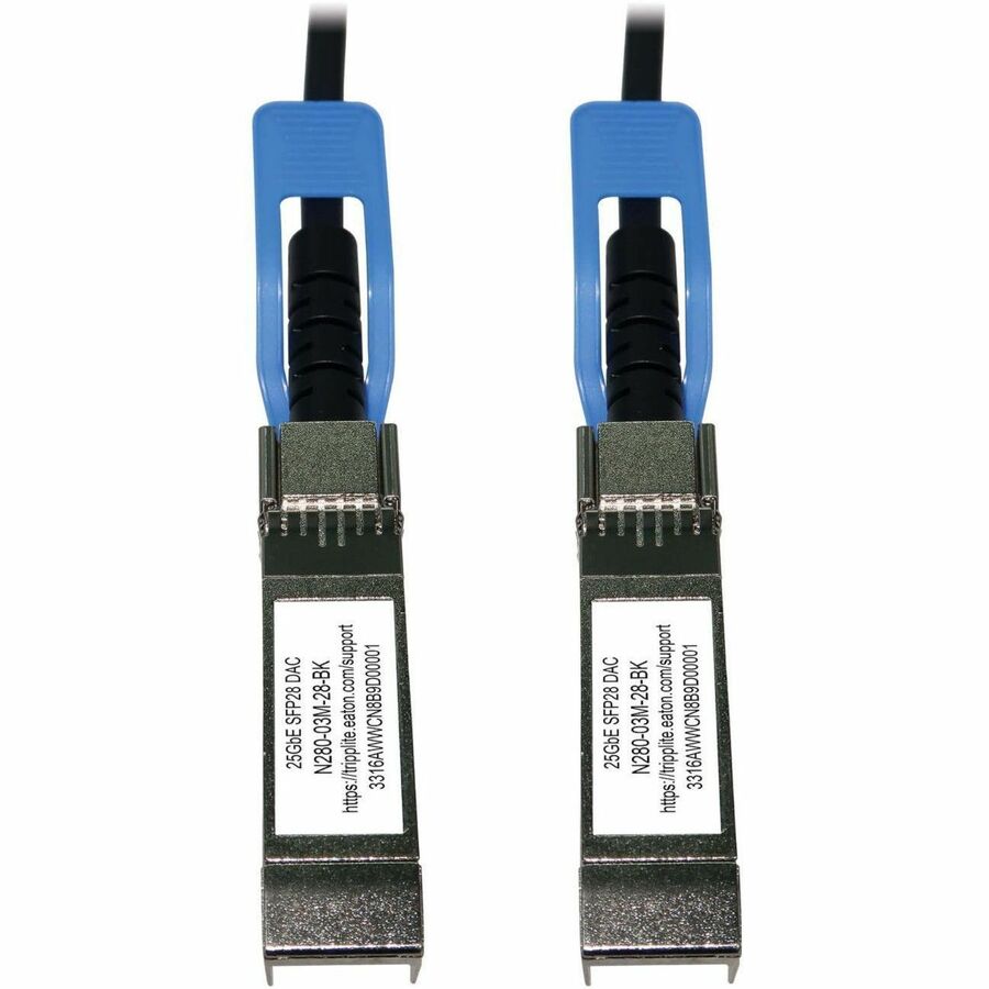 Tripp Lite series SFP28 to SFP28 25GbE Passive Twinax Copper Cable (M/M), SFP-H25G-CU3M