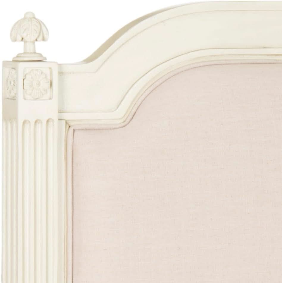 Tufted Linen Rustic Beige Headboard for Twin Beds