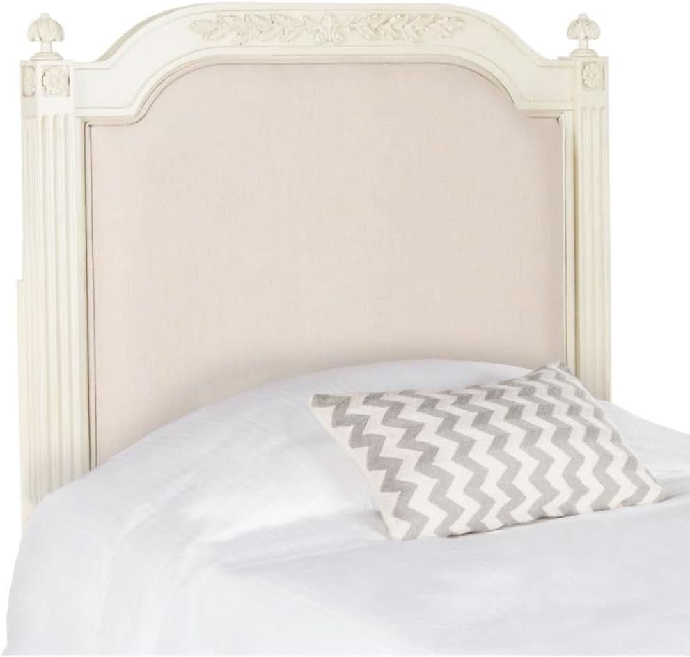 Tufted Linen Rustic Beige Headboard for Twin Beds