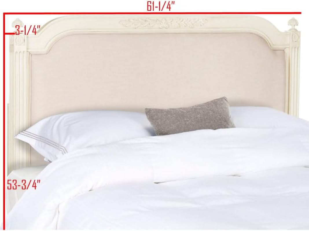 Tufted Linen Rustic Beige Headboard for Twin Beds