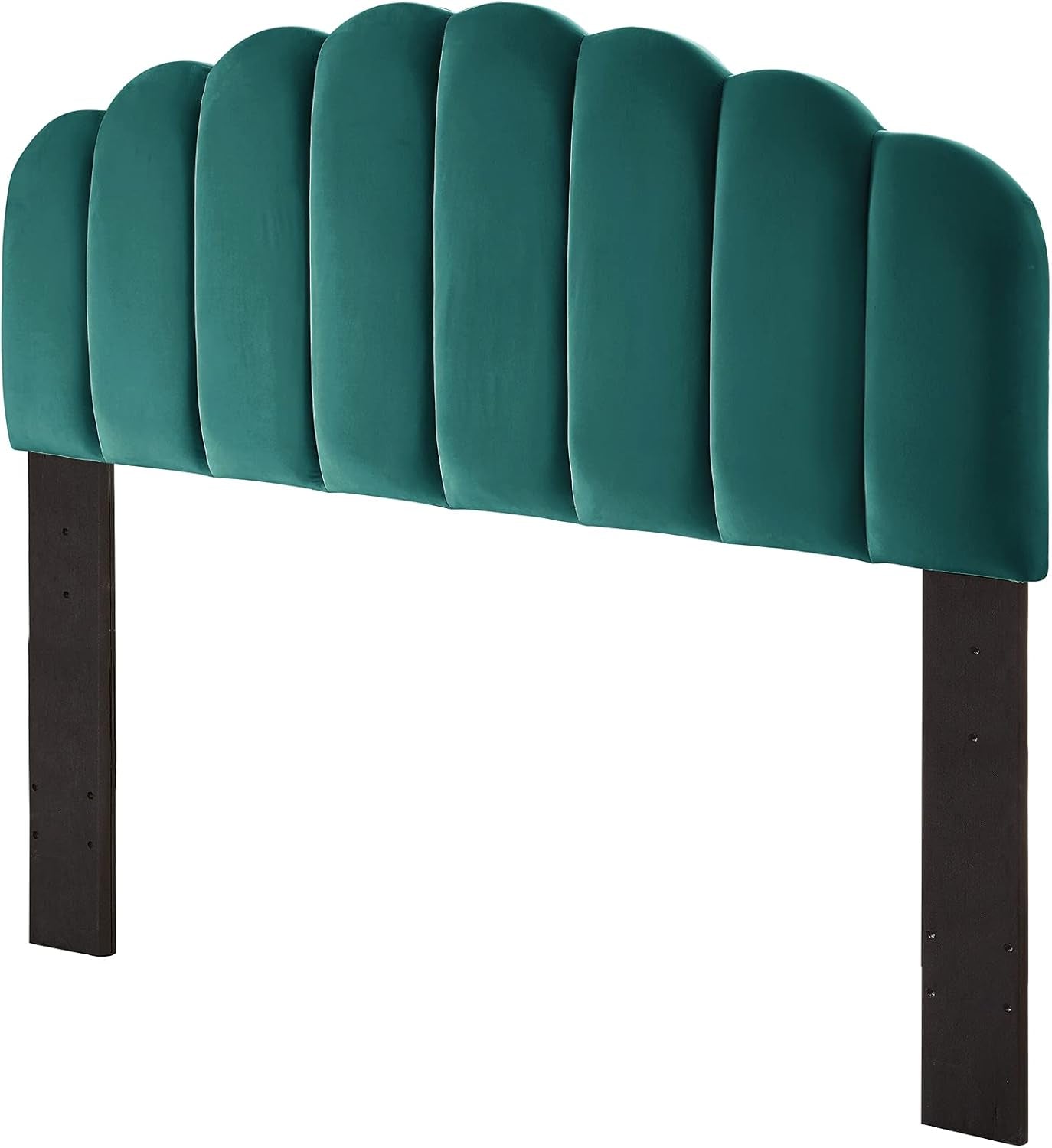 Tufted Velvet Upholstered Headboard Adjustable Height Teal