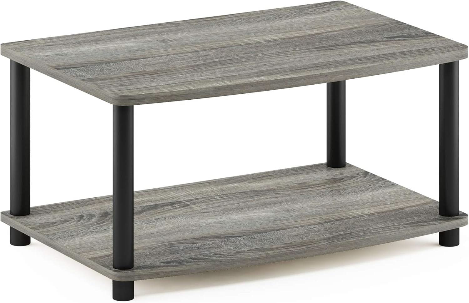 Turn-N-Tube 2-Tier Printer and TV Stand French Oak Grey Black