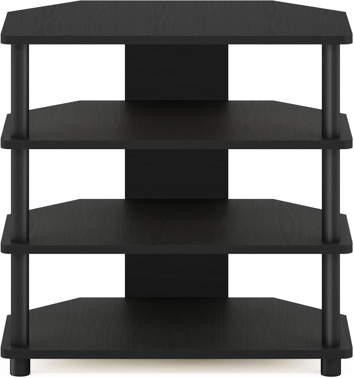 Turn-N-Tube 4-Tier Petite TV Stand Blackwood Easy Assembly