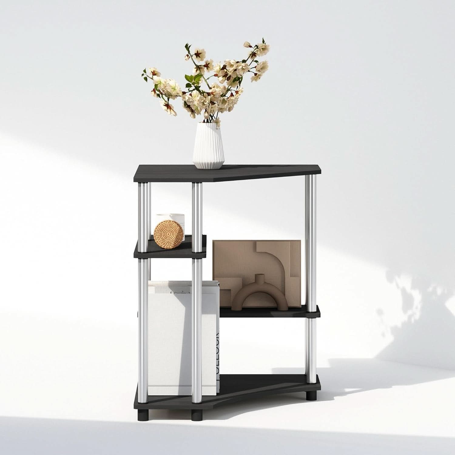 Turn N Tube Corner Shelf Americano Display Rack Bookshelf