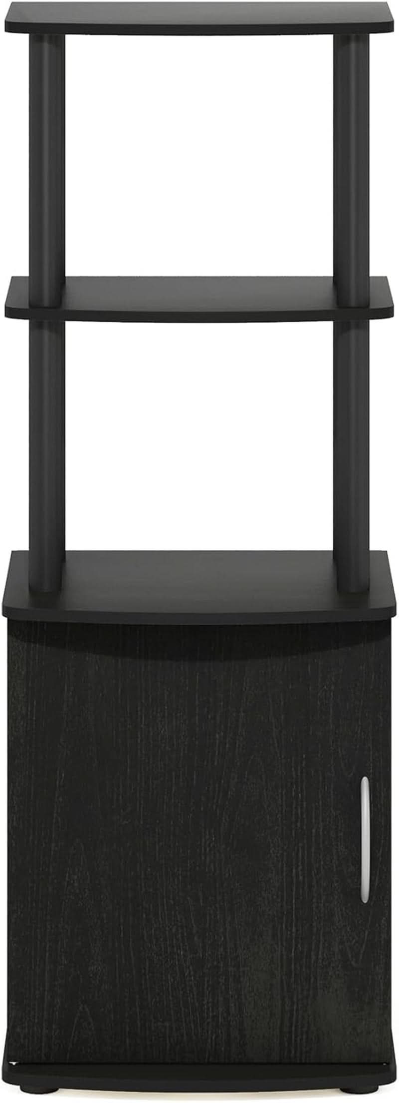 Turn N Tube Tall TV Side Table Storage 2 Tier Blackwood