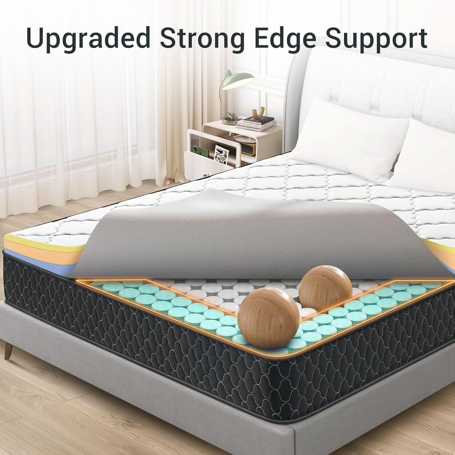 TwelveInch Fullsize MemoryFoam Mattress With Springs