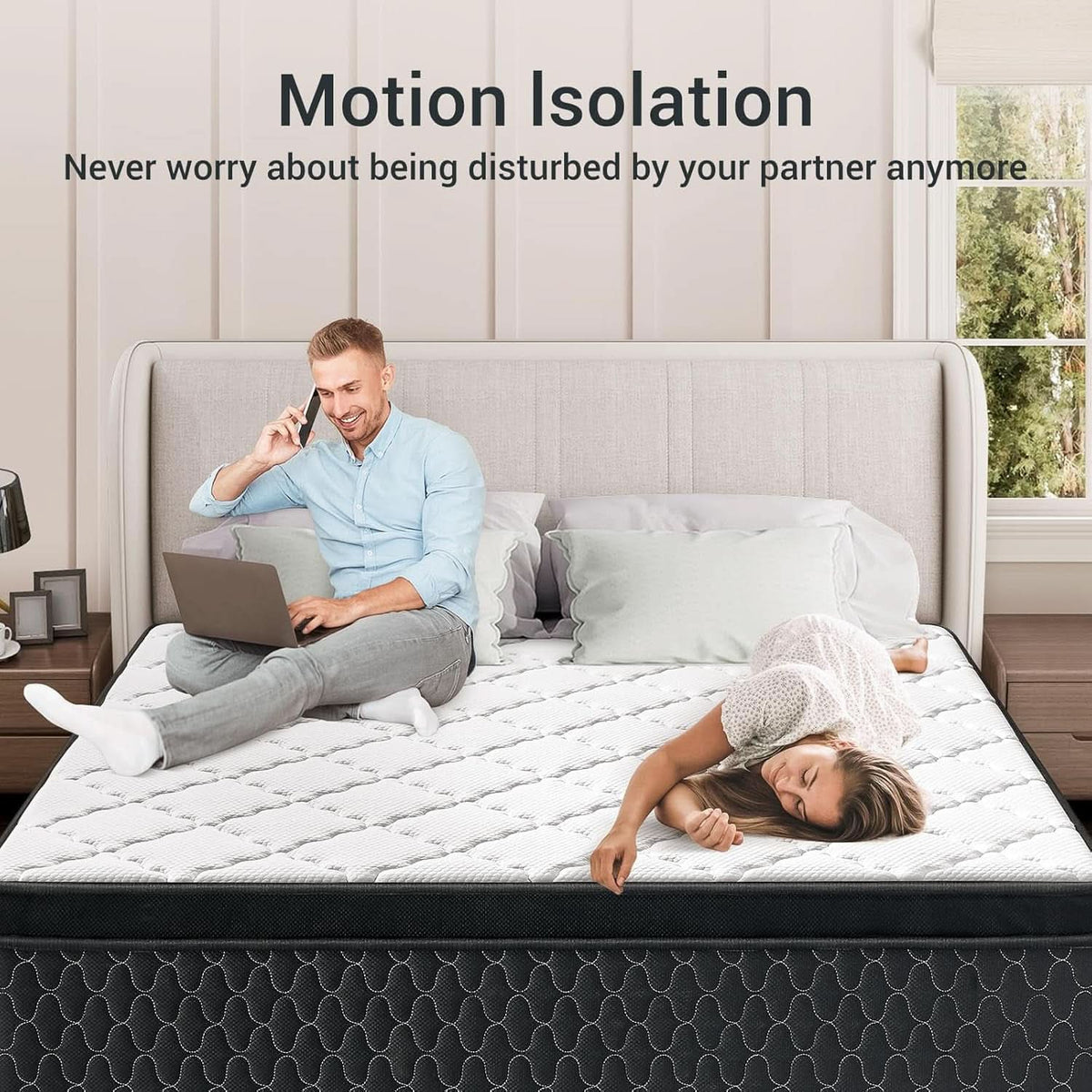 TwelveInch Fullsize MemoryFoam Mattress With Springs