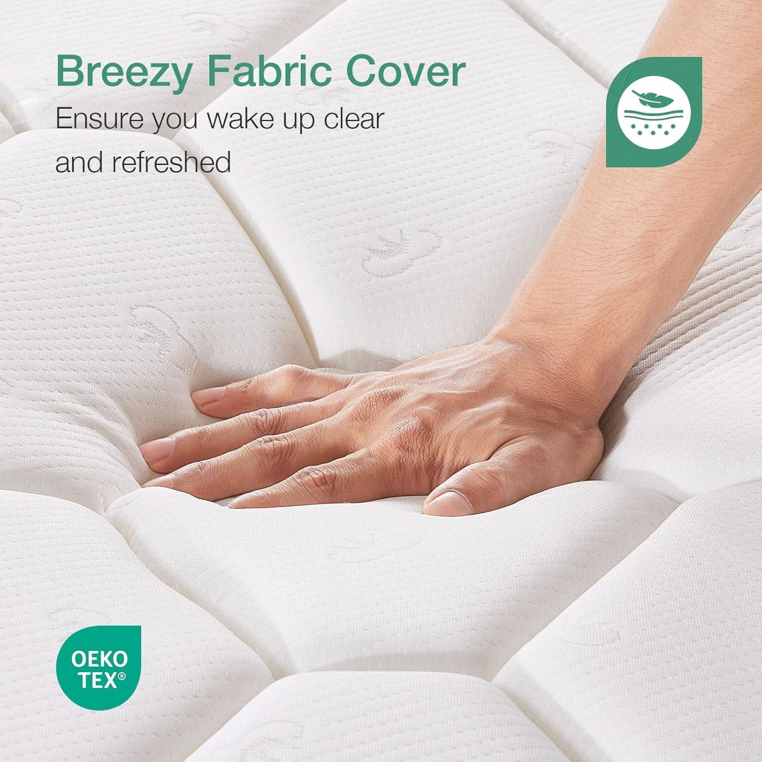 Twin 6 Inch Bonnell Spring Hybrid Mattress Adaptive Foam