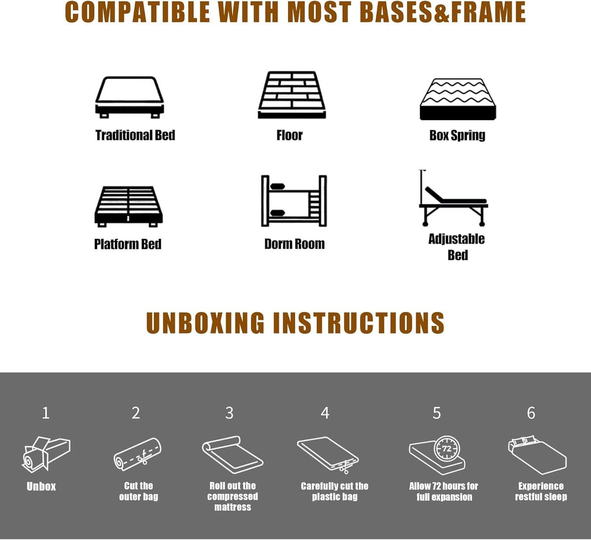 Twin 8 Inch Hybrid Mattress Pocket Spring Memory Foam