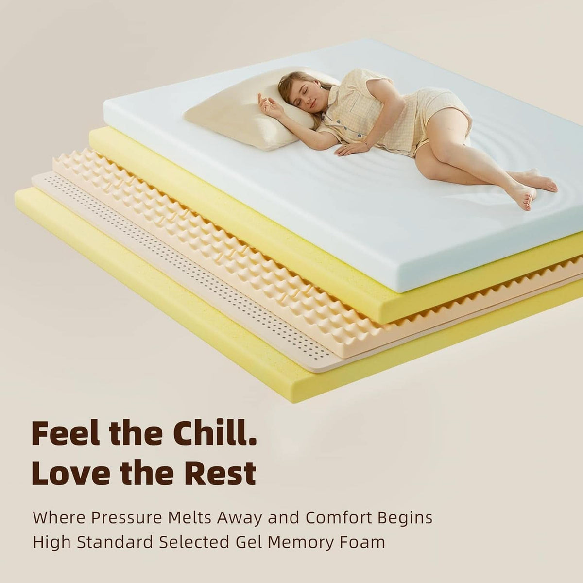 Twin 8 Inch Hybrid Mattress Pocket Spring Memory Foam