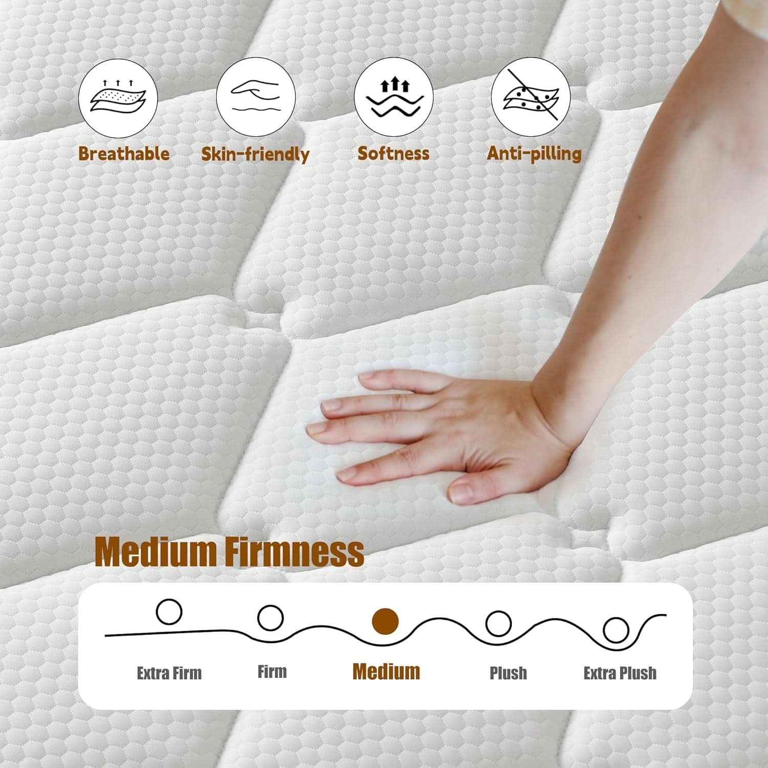 Twin 8 Inch Hybrid Mattress Pocket Spring Memory Foam