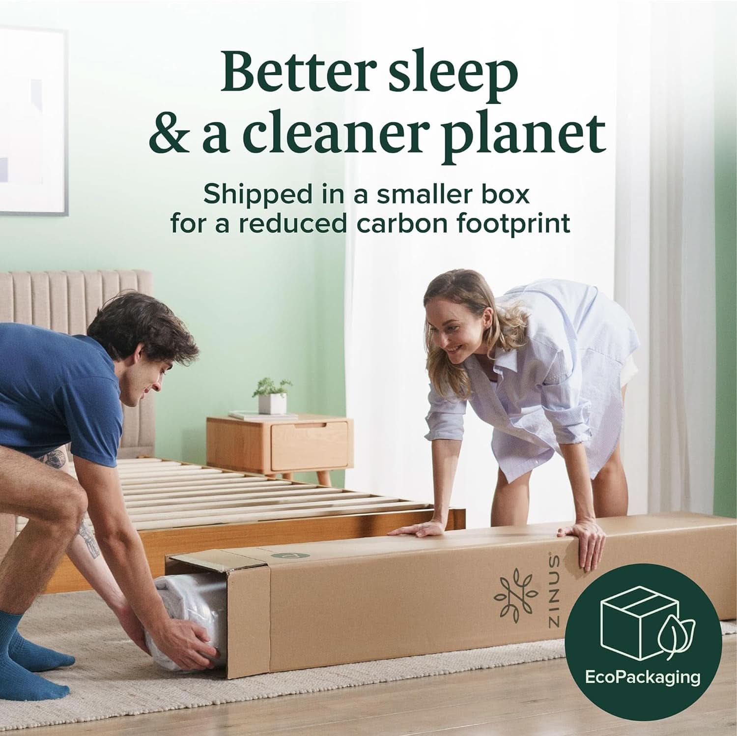 Twin Green Tea Infused Memory Foam Mattress Medium Firm