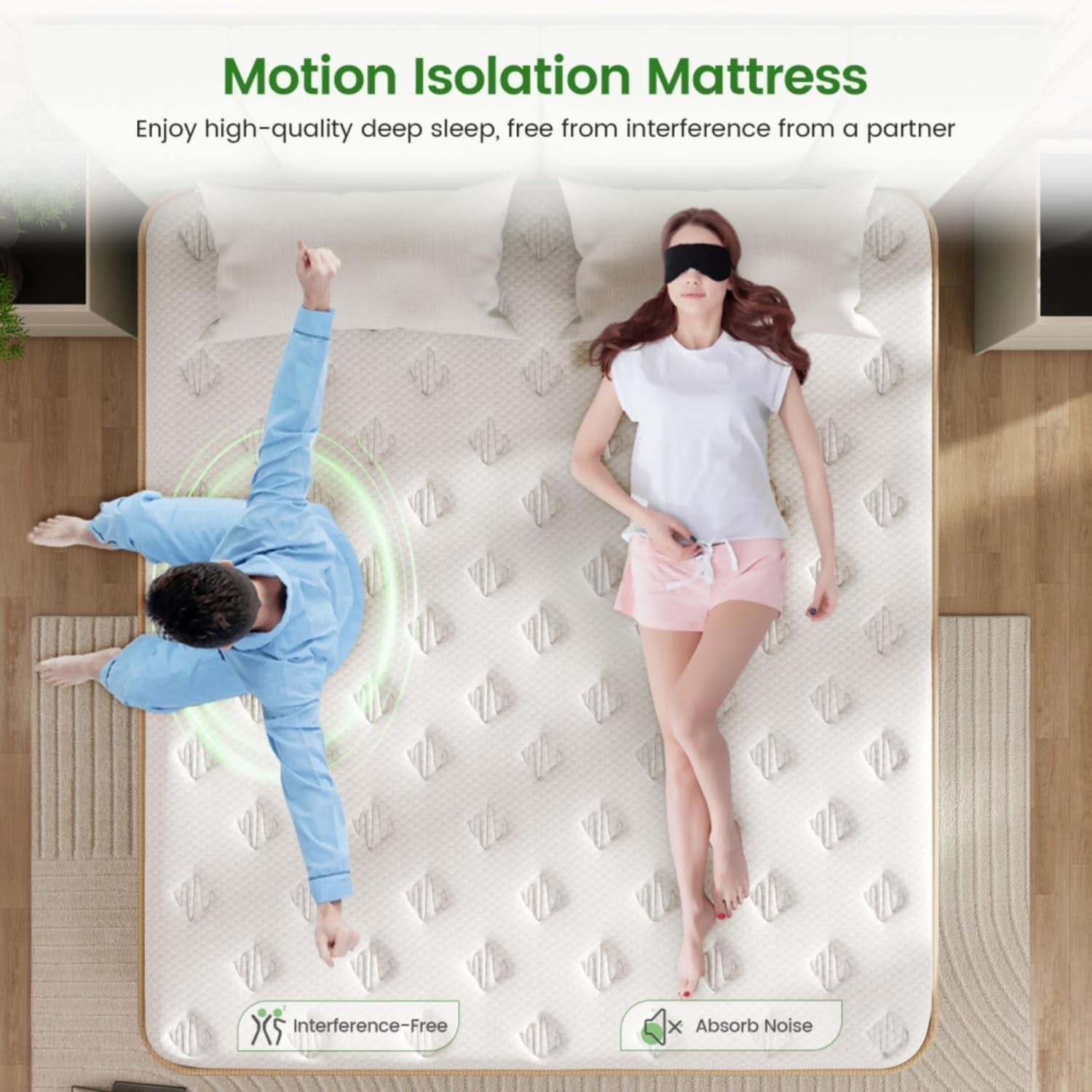 Twin Hybrid Mattress 12 Inch GelMemory Foam Comfort