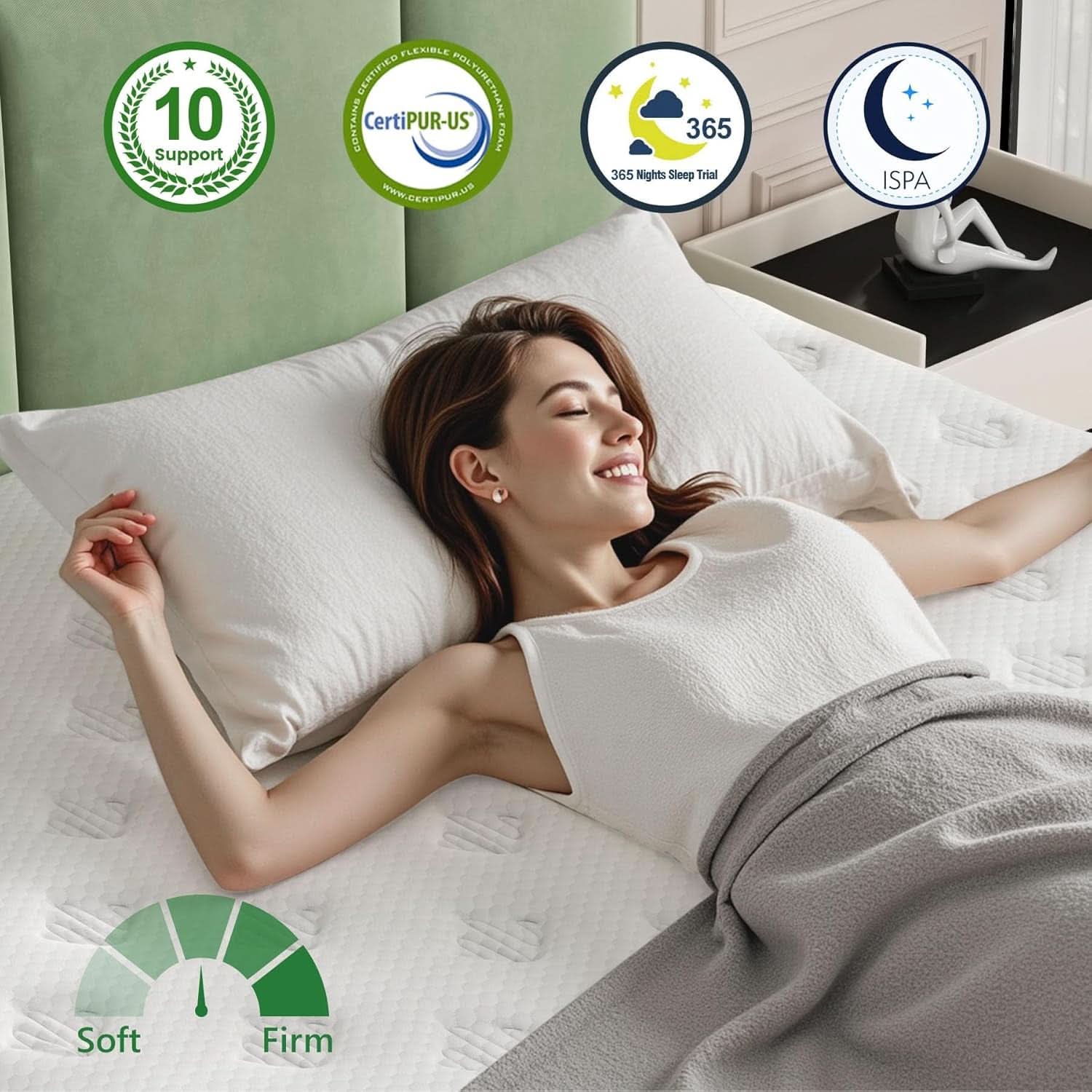 Twin Hybrid Mattress 12 Inch GelMemory Foam Comfort