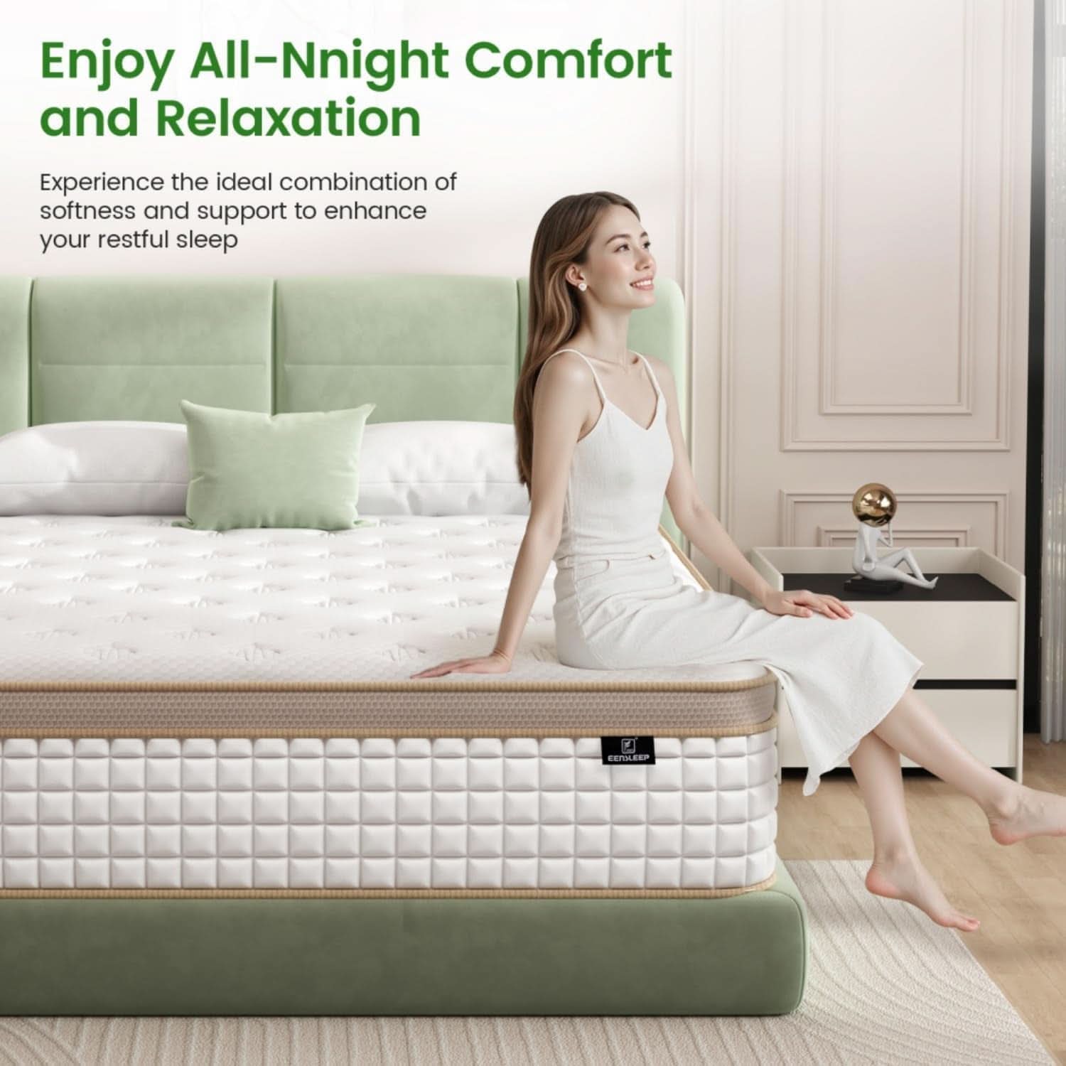 Twin Hybrid Mattress 12 Inch GelMemory Foam Comfort