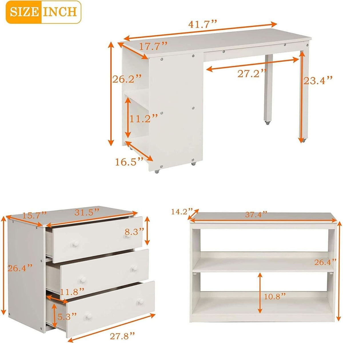 Twin Loft Bed With Rolling Desk And Storage For Small Rooms