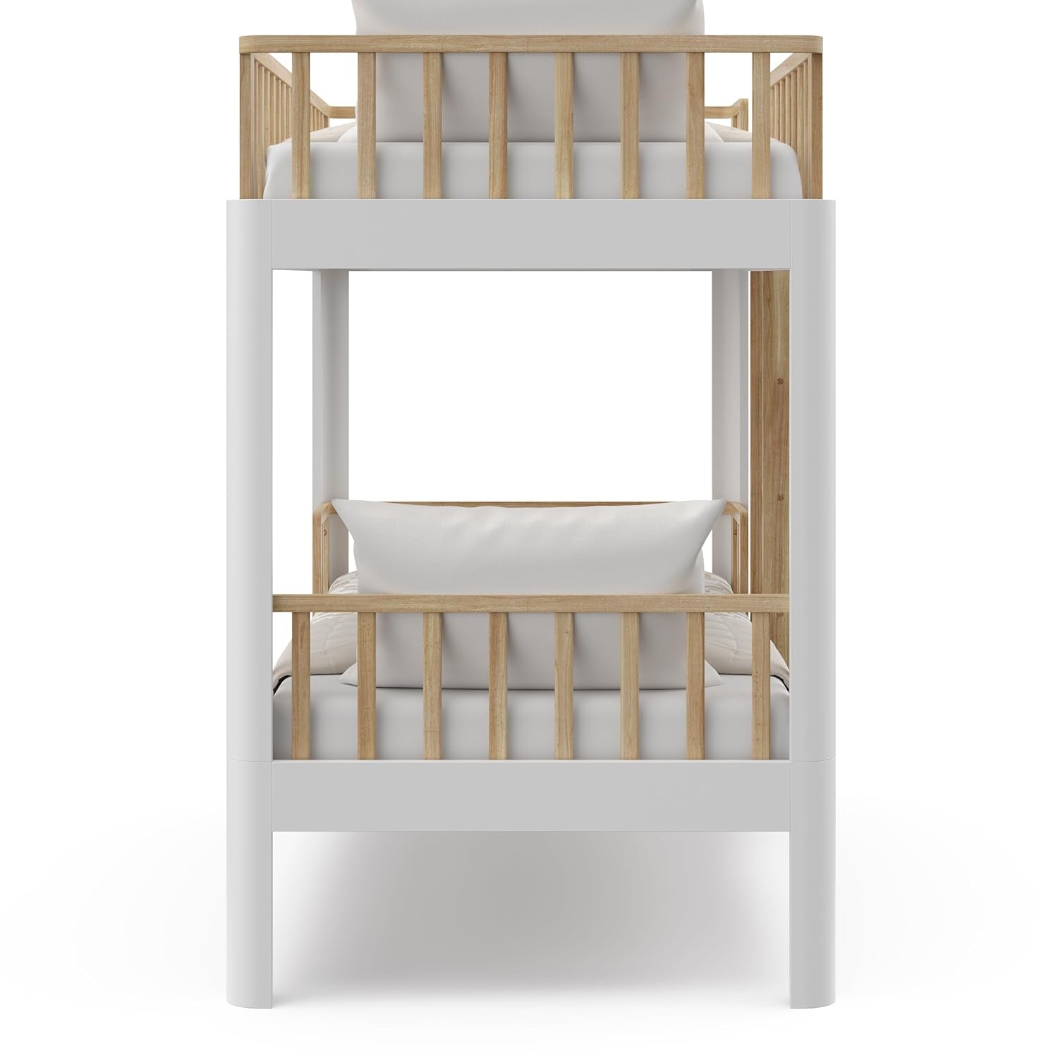 Twin-Over-Twin 5-In-1 Convertible Bunk Bed White Finish