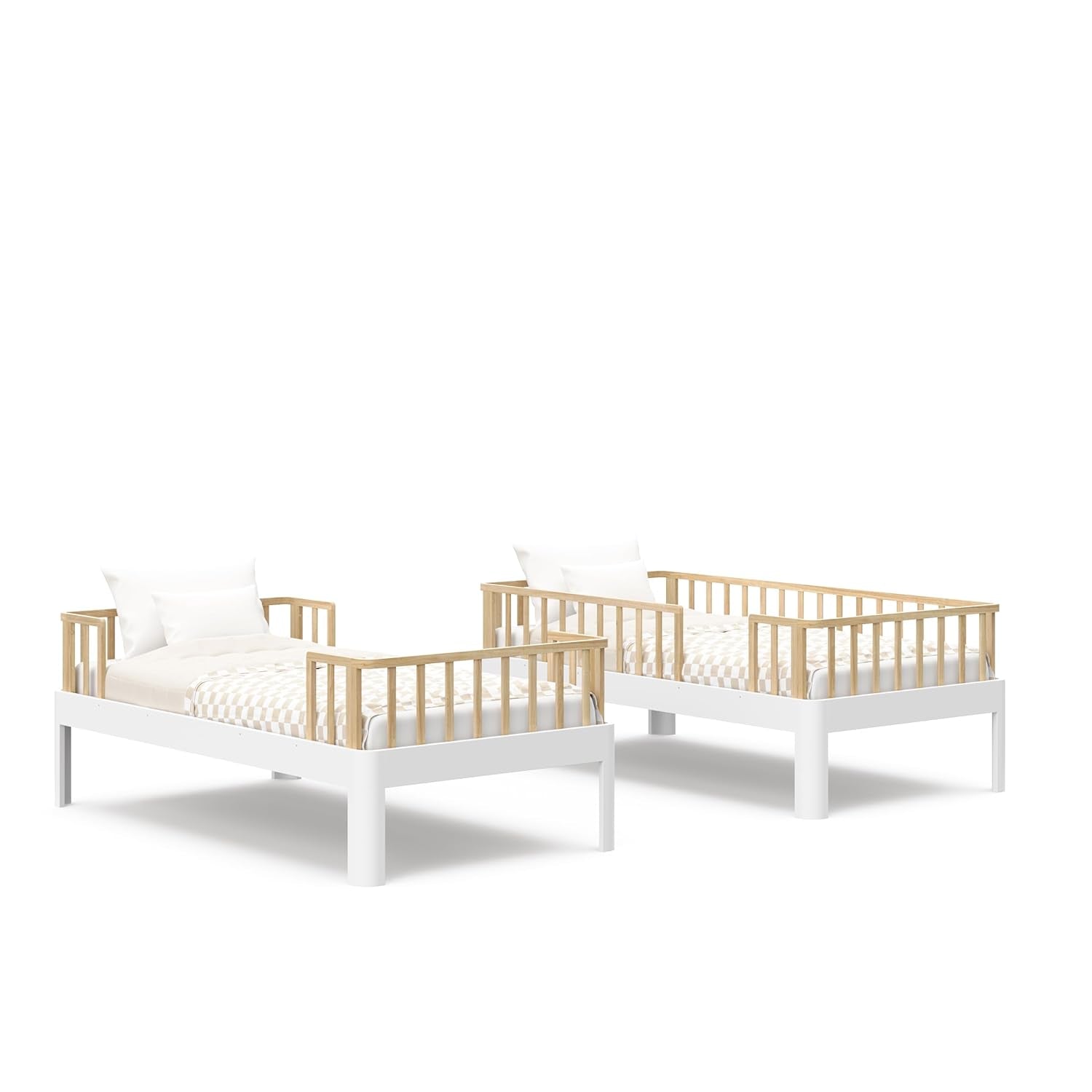 Twin-Over-Twin 5-In-1 Convertible Bunk Bed White Finish