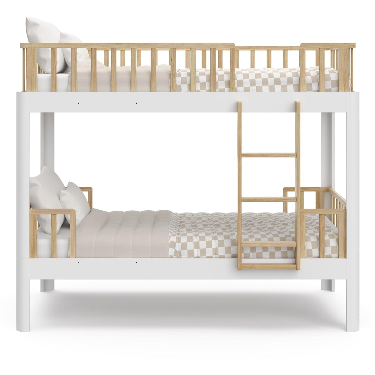 Twin-Over-Twin 5-In-1 Convertible Bunk Bed White Finish