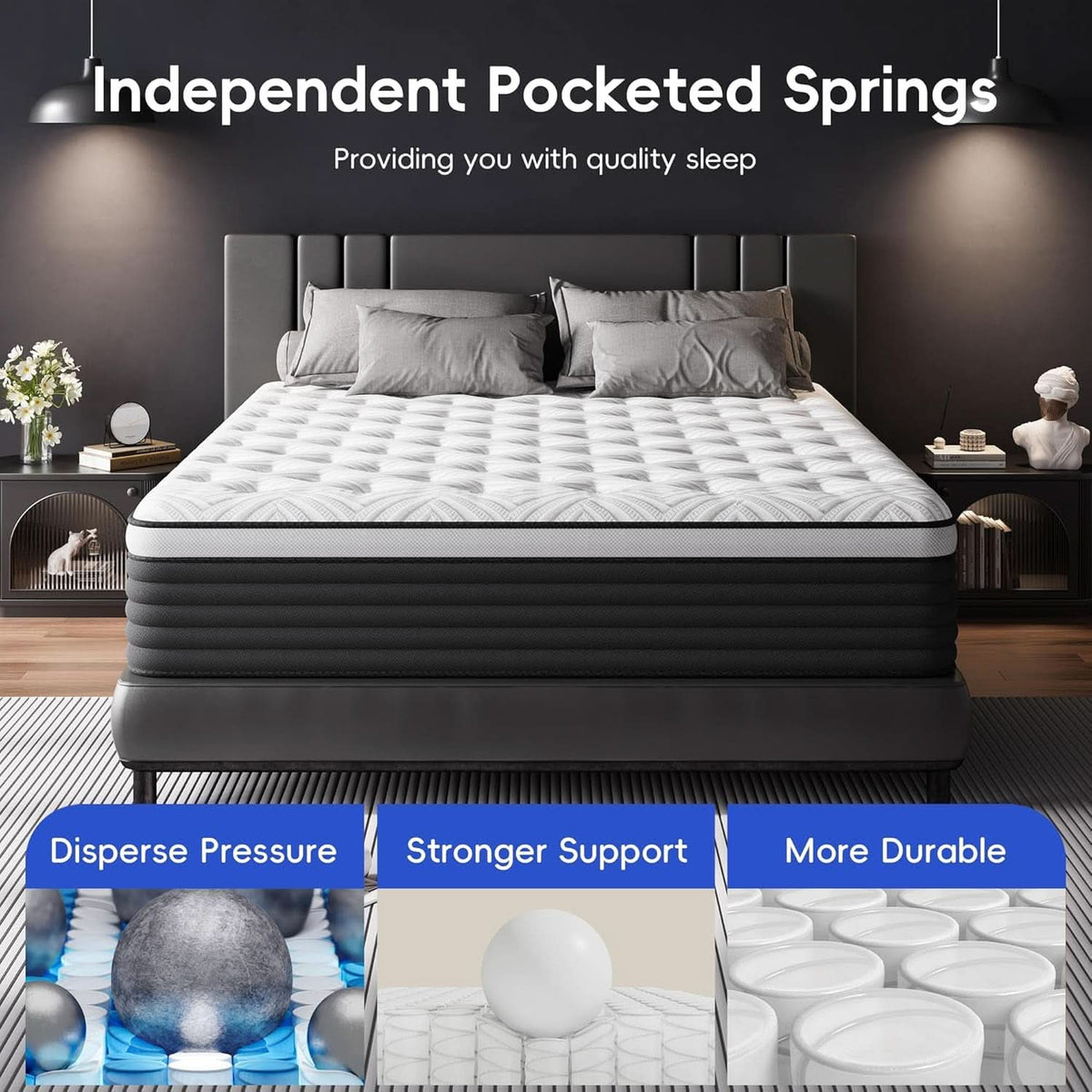 Twin Pressure Relief Memory Foam Hybrid Mattress Pocketed