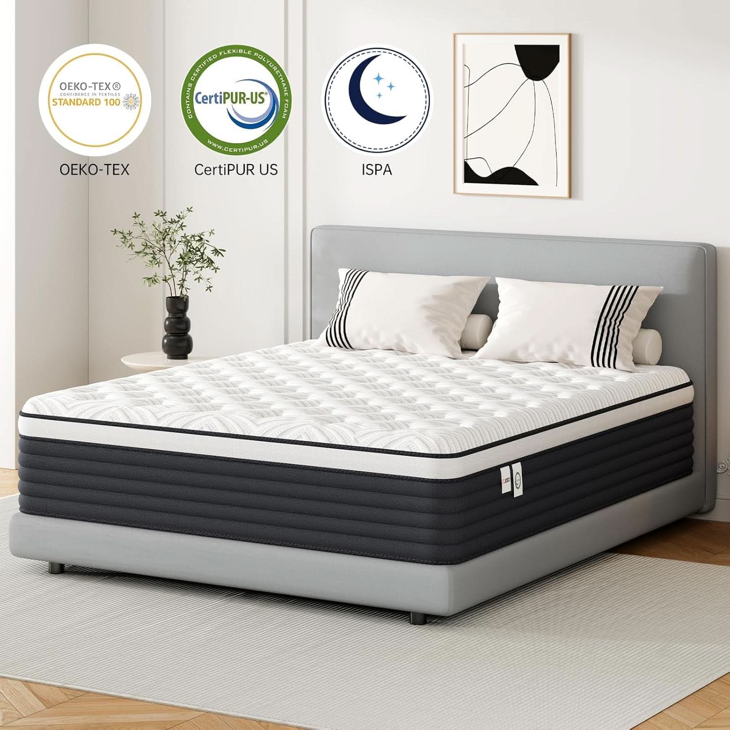 Twin Pressure Relief Memory Foam Hybrid Mattress Pocketed