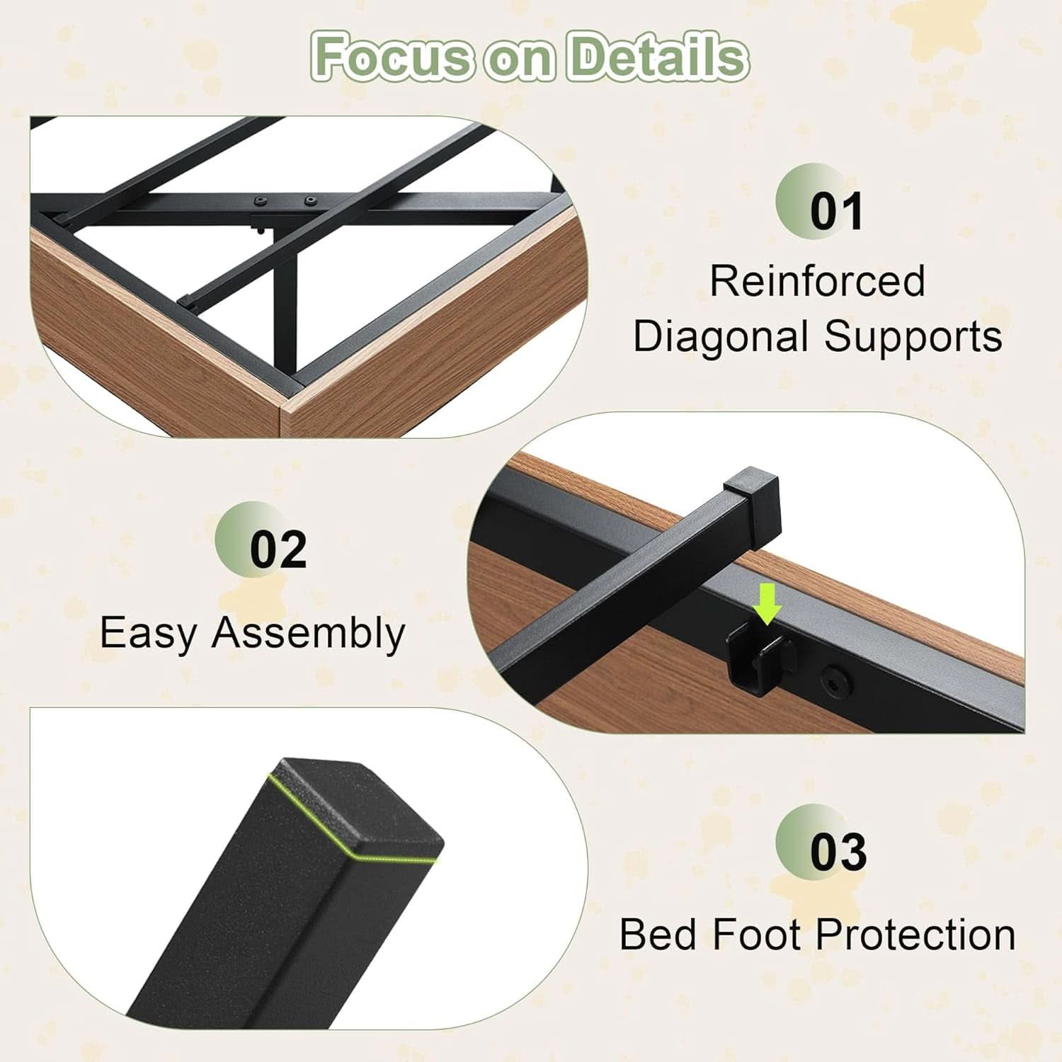 Twin Size Floating Bed Frame With RGB LED Lighting