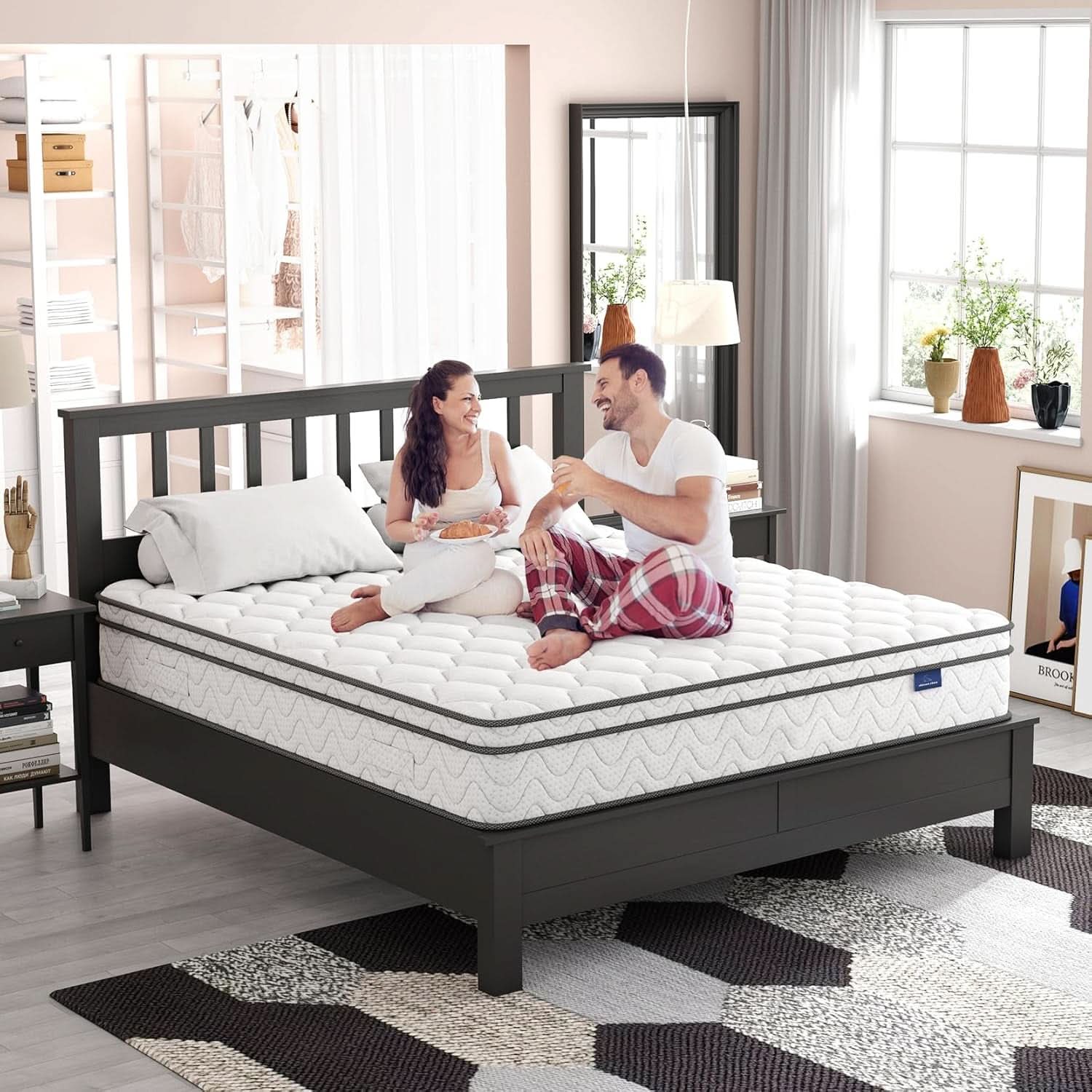Twin Size Mattress 12Inch Fiberglass Free Memory Foam Hybrid